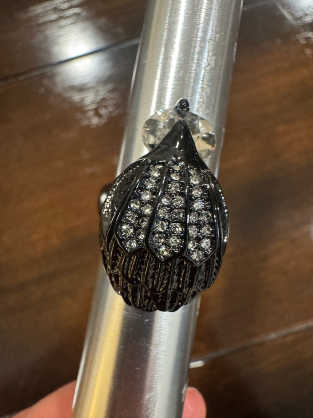 Kurt Geiger Pave Eagle Crystal Cocktail Ring - Picture 3 of 6